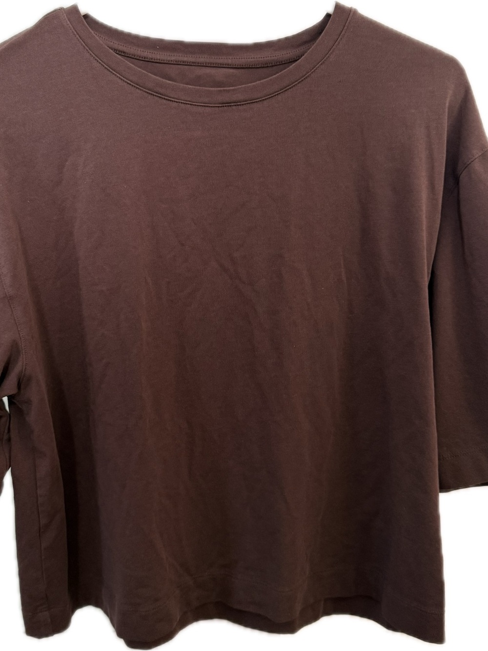 RW&CO. Brown Cotton Crewneck Tee